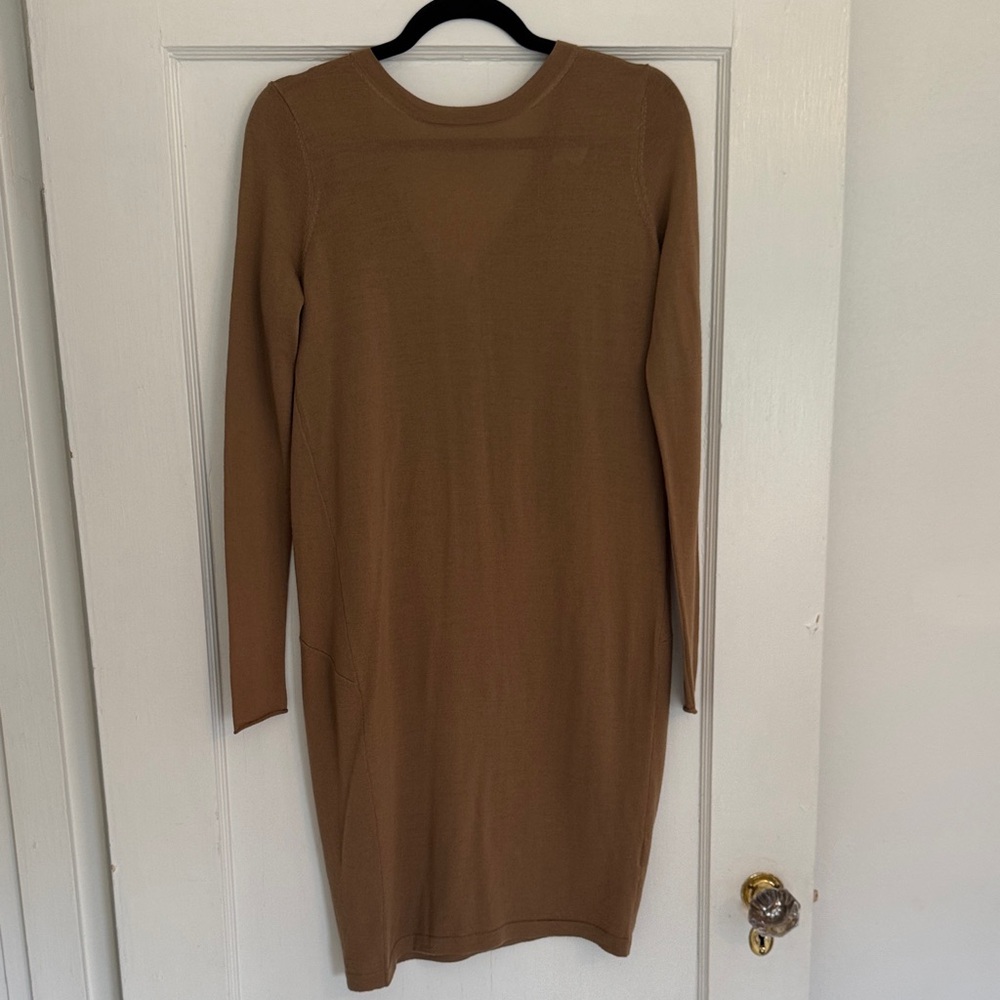 HOSS - Chic Tan Long Sleeve Dress - Size S